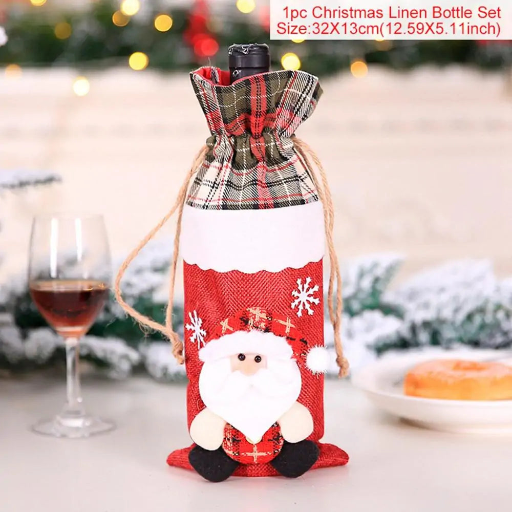 Santa Claus Wine Bottle Cover