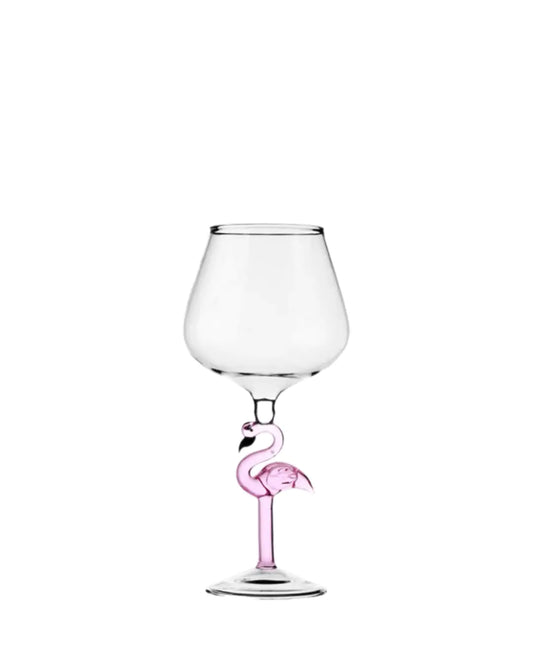 Flamingo Wine Glass