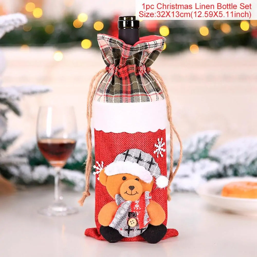 Santa Claus Wine Bottle Cover