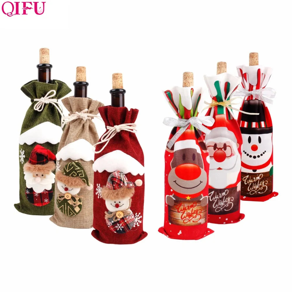 Santa Claus Wine Bottle Cover