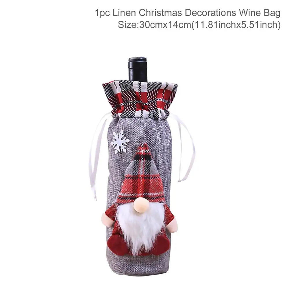 Santa Claus Wine Bottle Cover